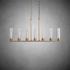 Andreas Glass Linear Chandelier Lighting