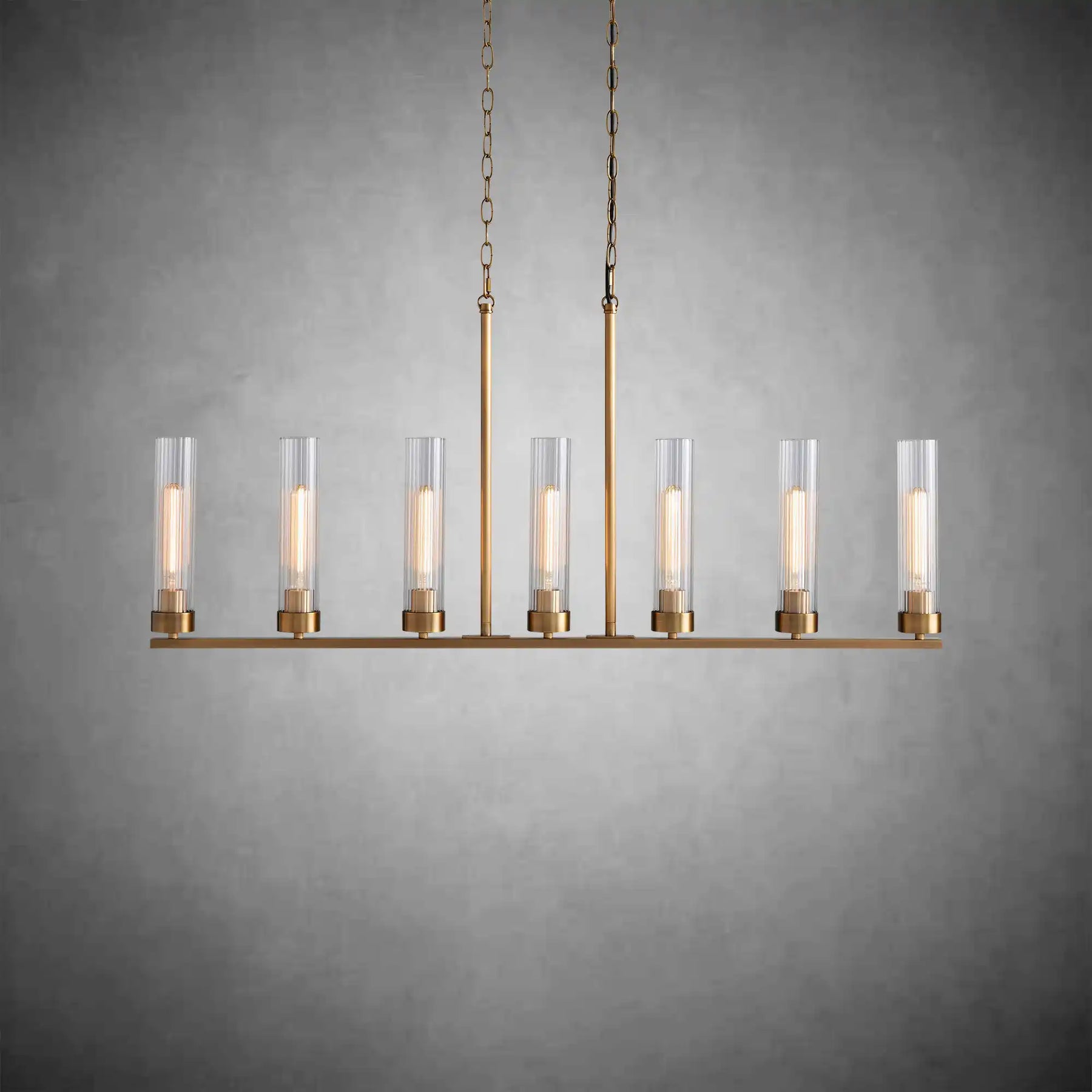 Andreas Glass Linear Chandelier Lighting