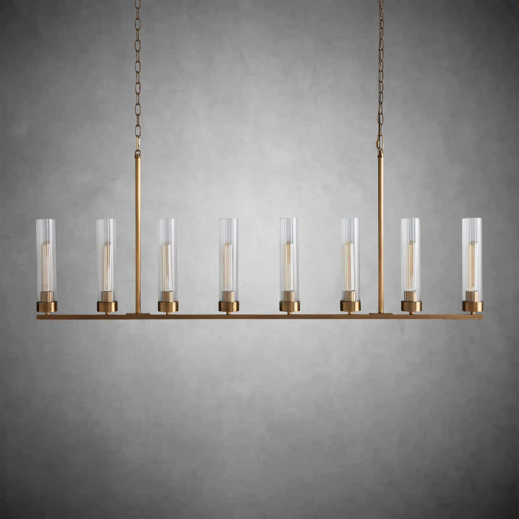 Andreas Glass Linear Chandelier Lighting