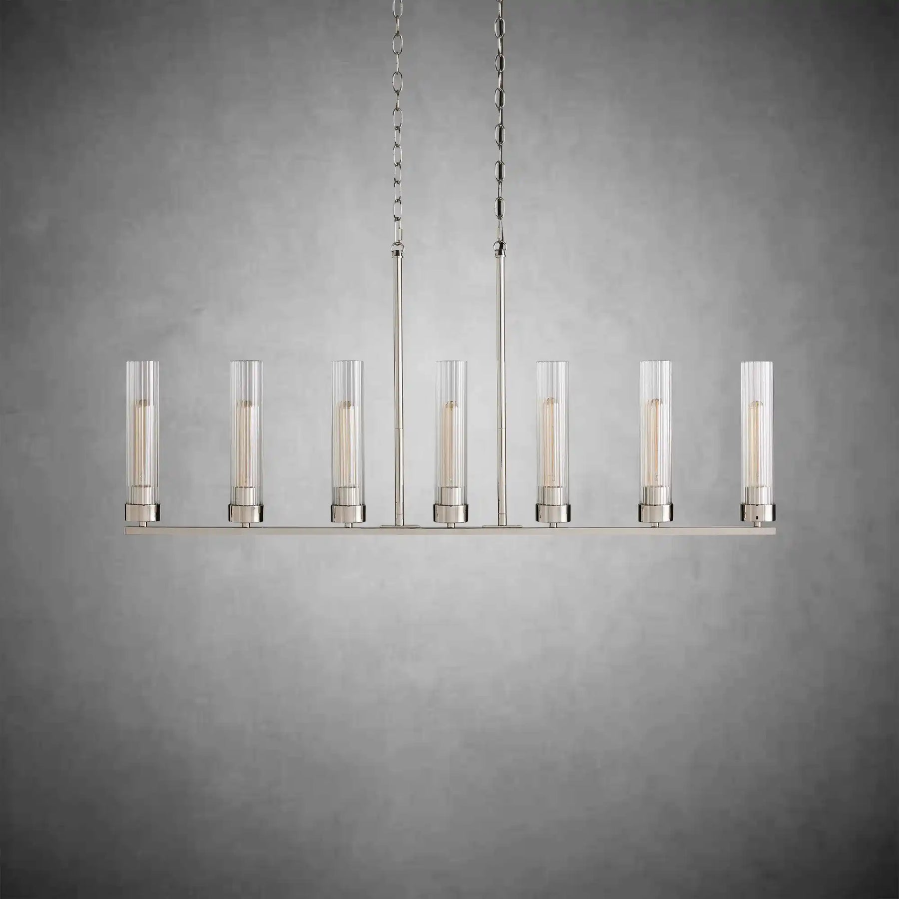 Andreas Glass Linear Chandelier Lighting