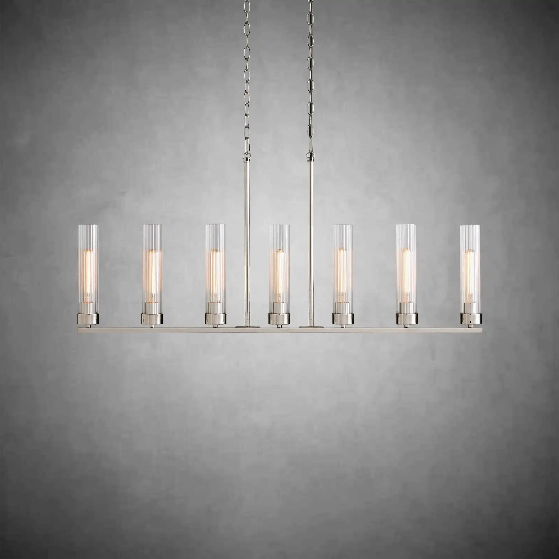 Andreas Glass Linear Chandelier Lighting