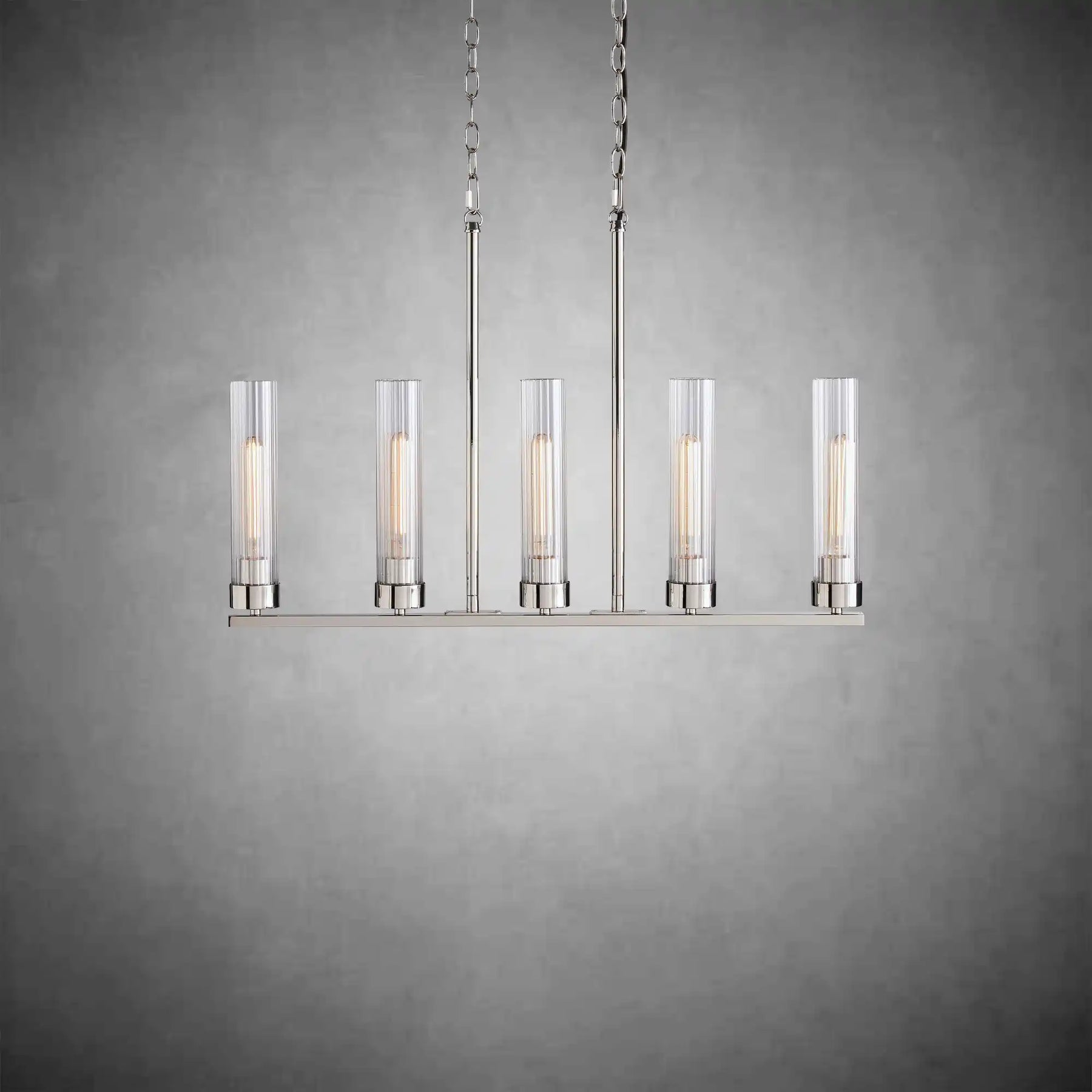 Andreas Glass Linear Chandelier Lighting