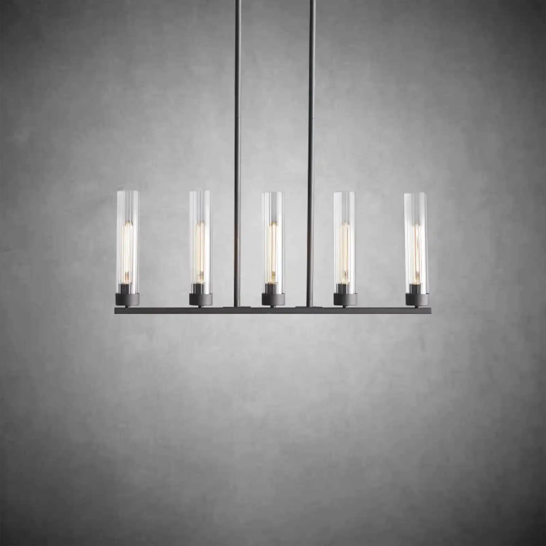 Andreas Glass Linear Chandelier Lighting