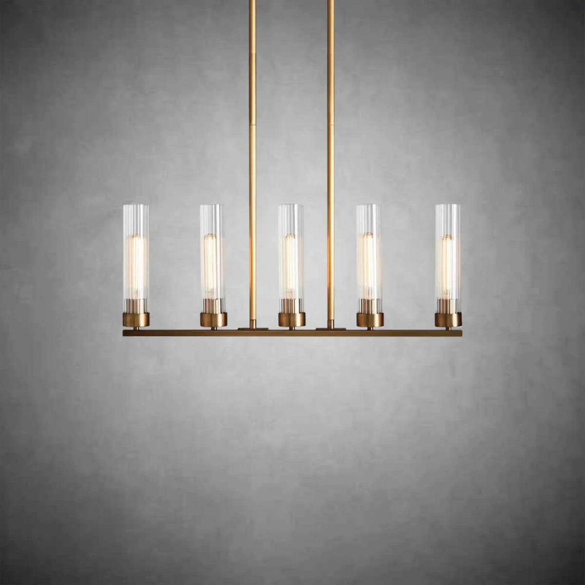 Andreas Glass Linear Chandelier Lighting