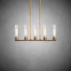 Andreas Glass Linear Chandelier Lighting