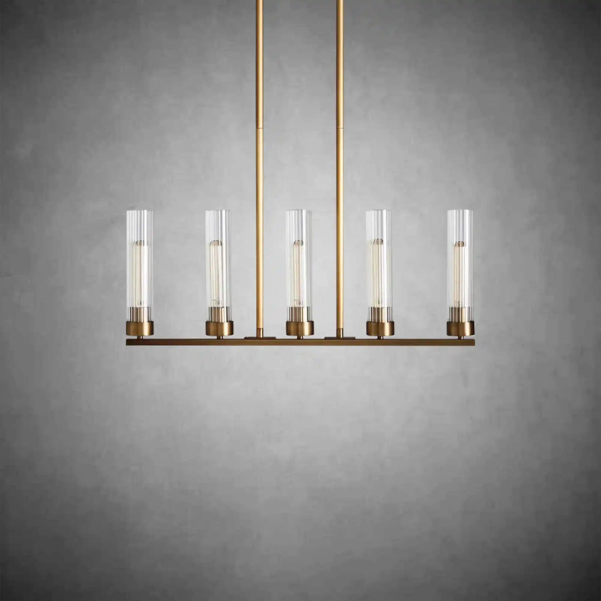 Andreas Glass Linear Chandelier Lighting