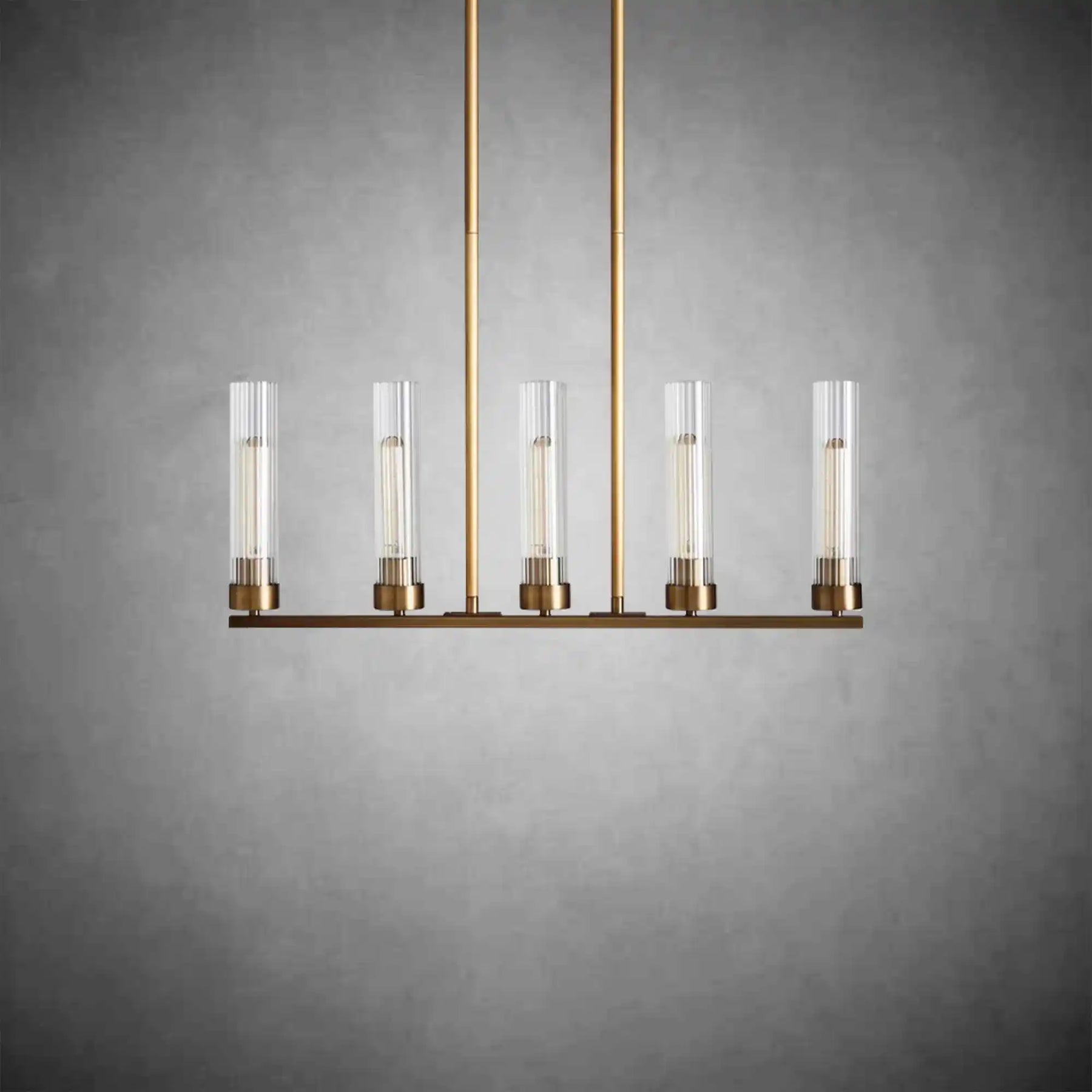 Andreas Glass Linear Chandelier Lighting