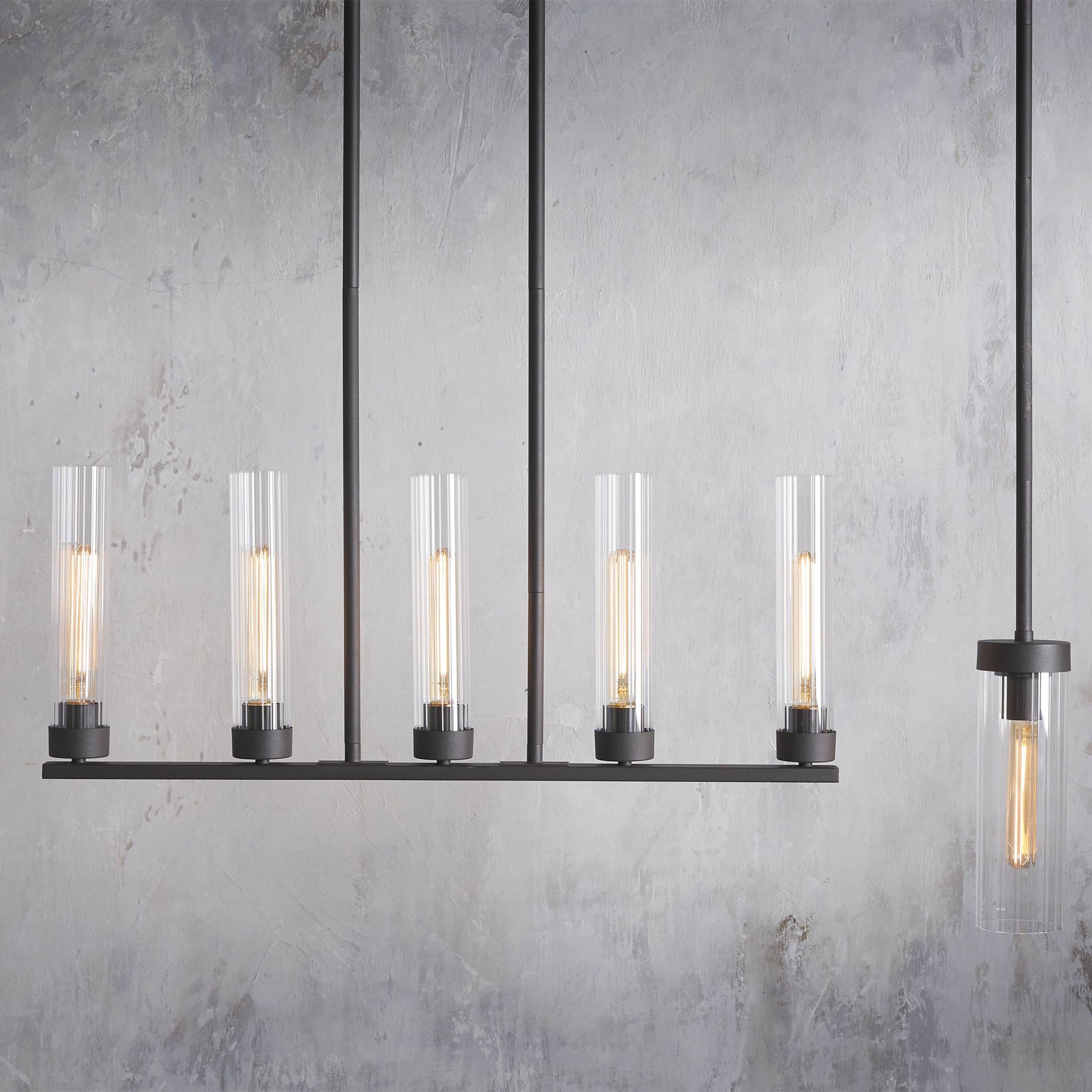 Andreas Glass Linear Chandelier Lighting