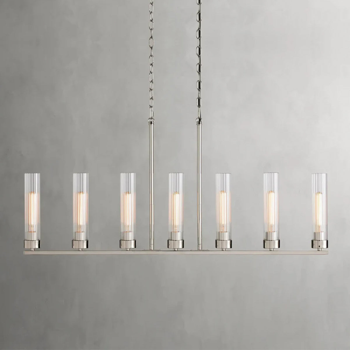 Andreas Glass Linear Chandelier Lighting