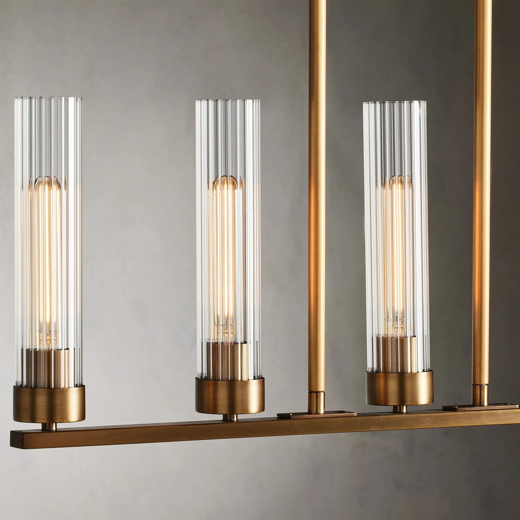 Andreas Glass Linear Chandelier Lighting