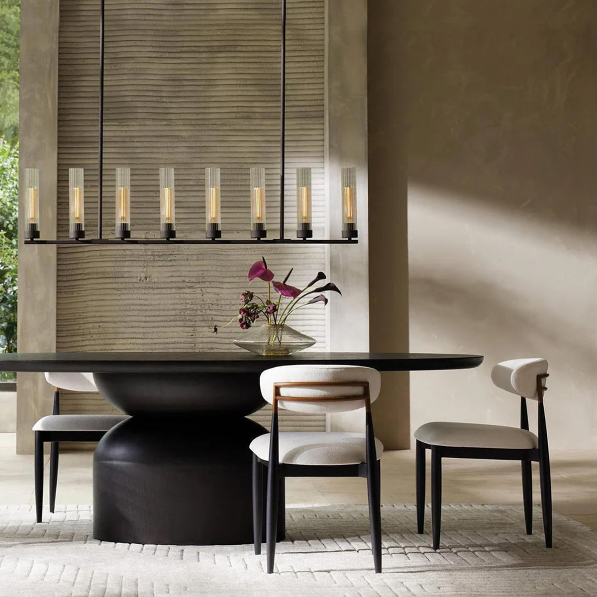 Andreas Glass Linear Chandelier Lighting