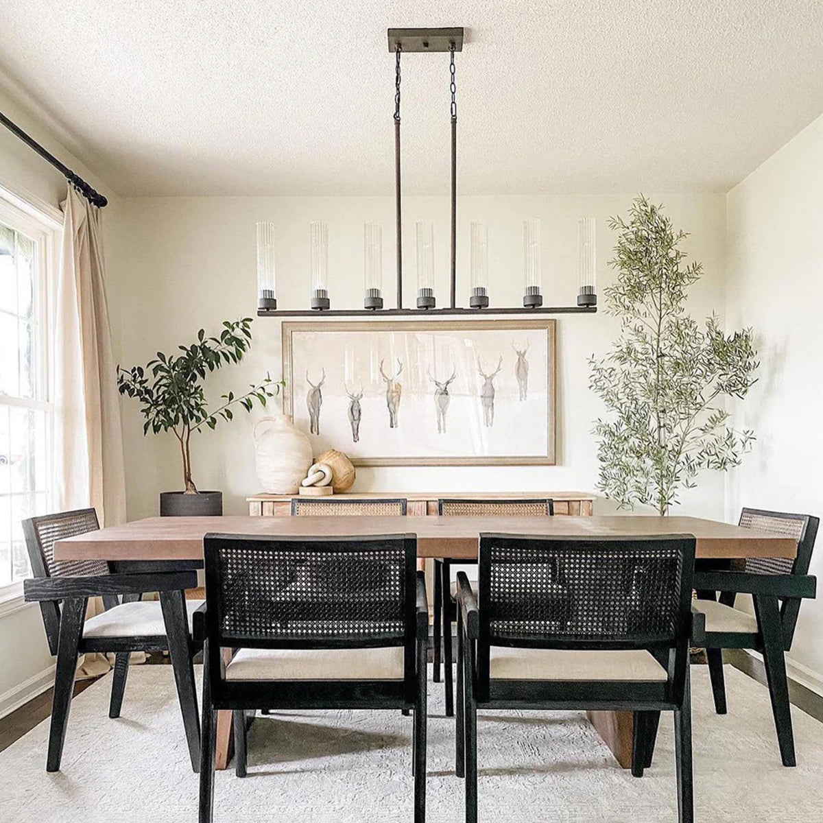 Andreas Glass Linear Chandelier Lighting