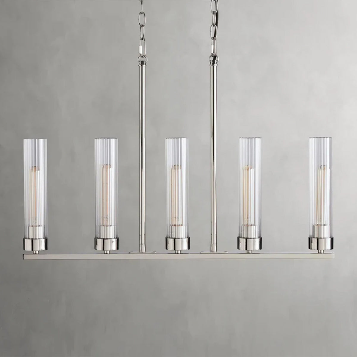 Andreas Glass Linear Chandelier Lighting
