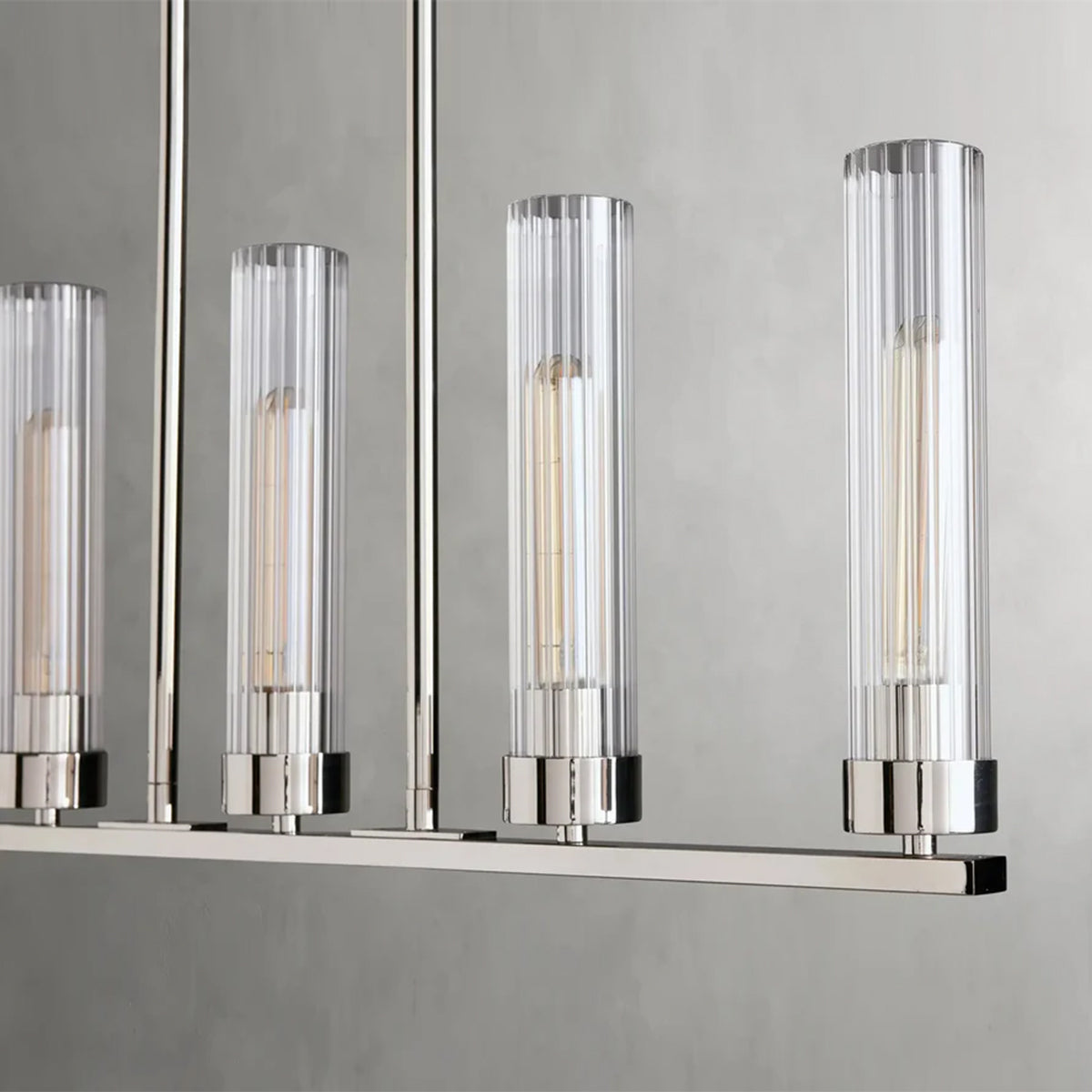 Andreas Glass Linear Chandelier Lighting