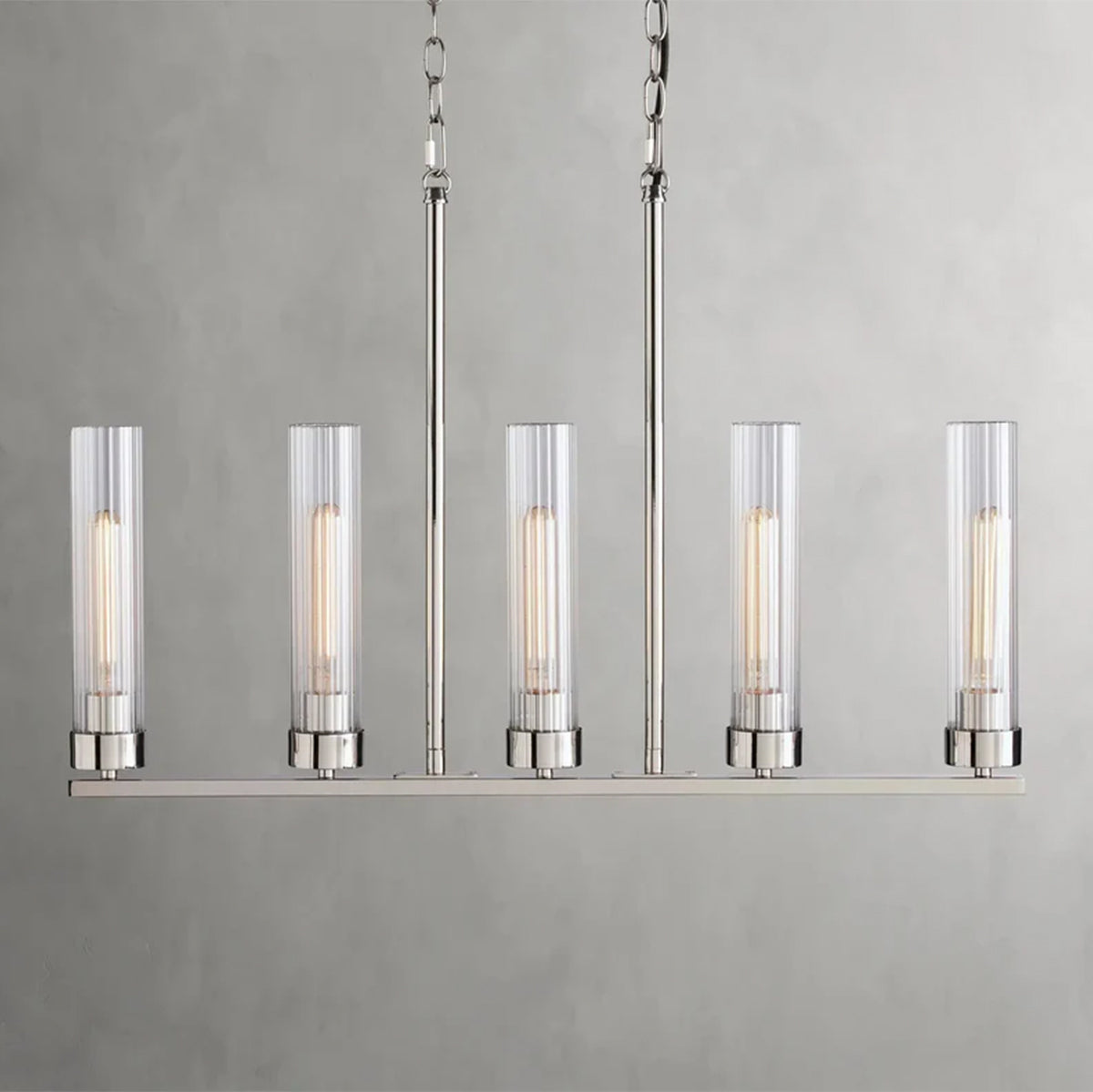 Andreas Glass Linear Chandelier Lighting