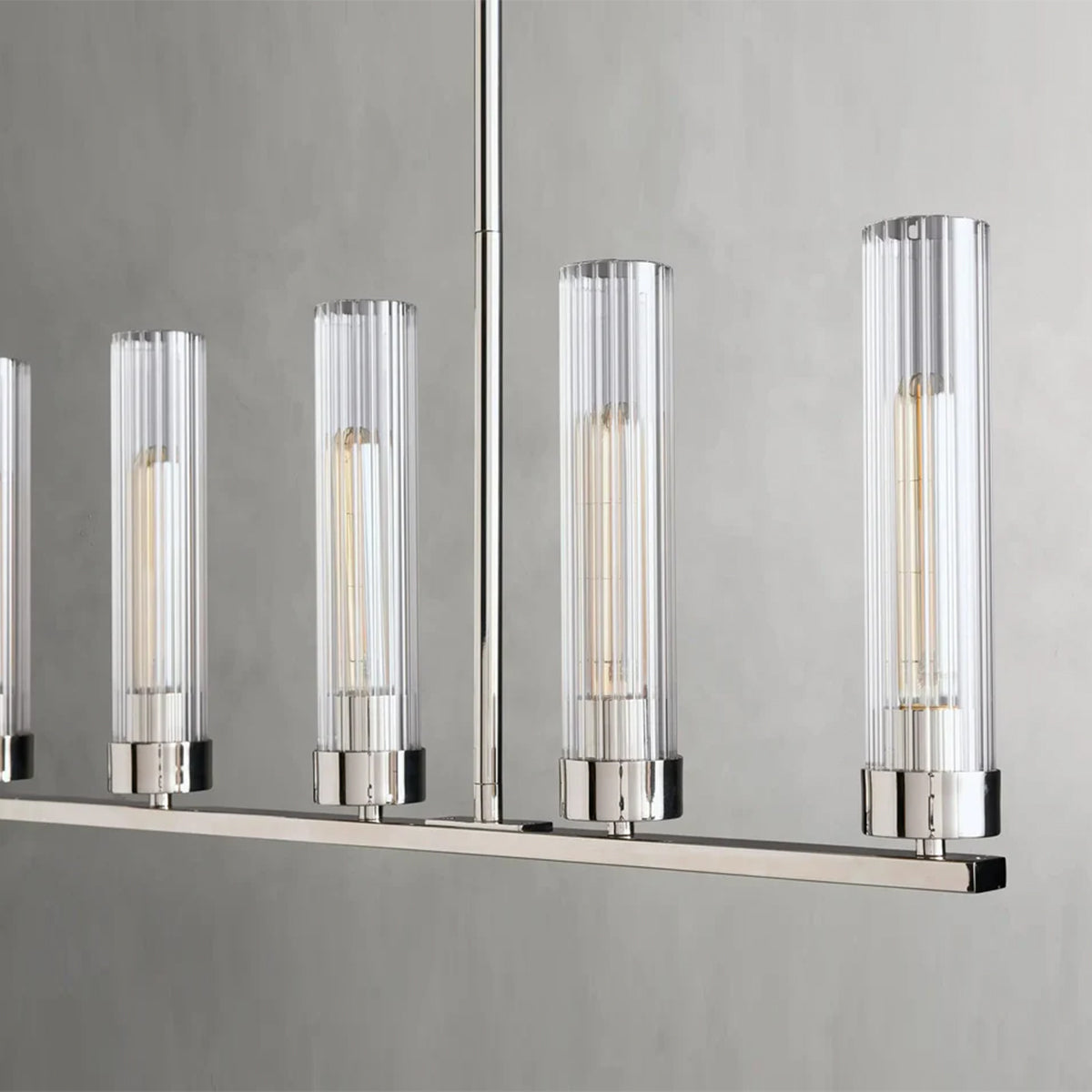 Andreas Glass Linear Chandelier Lighting