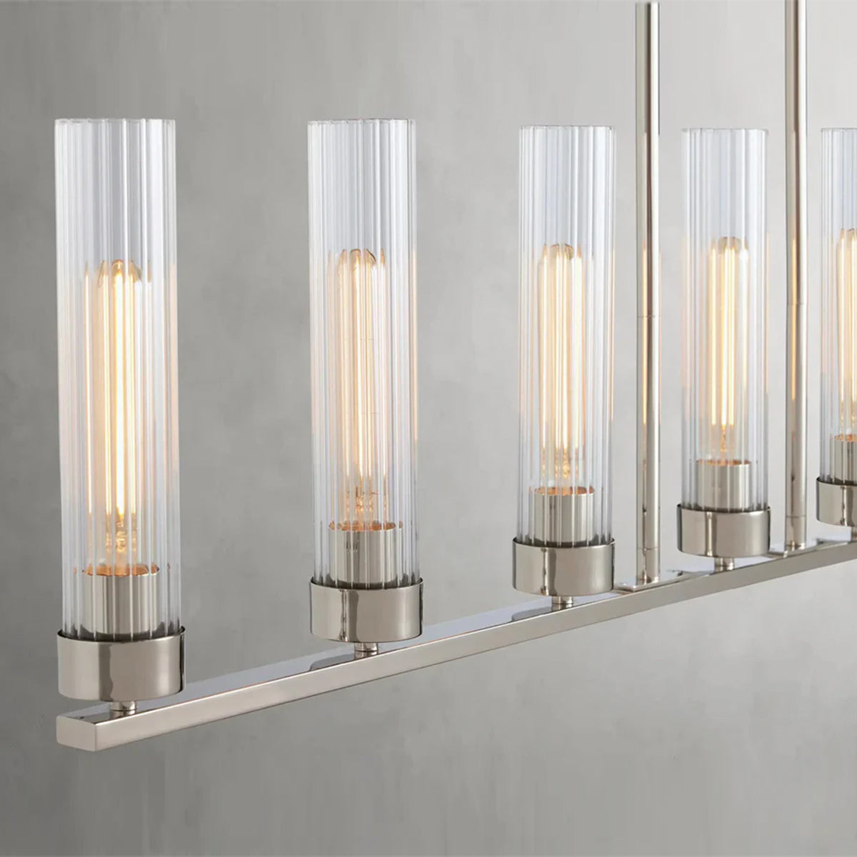 Andreas Glass Linear Chandelier Lighting