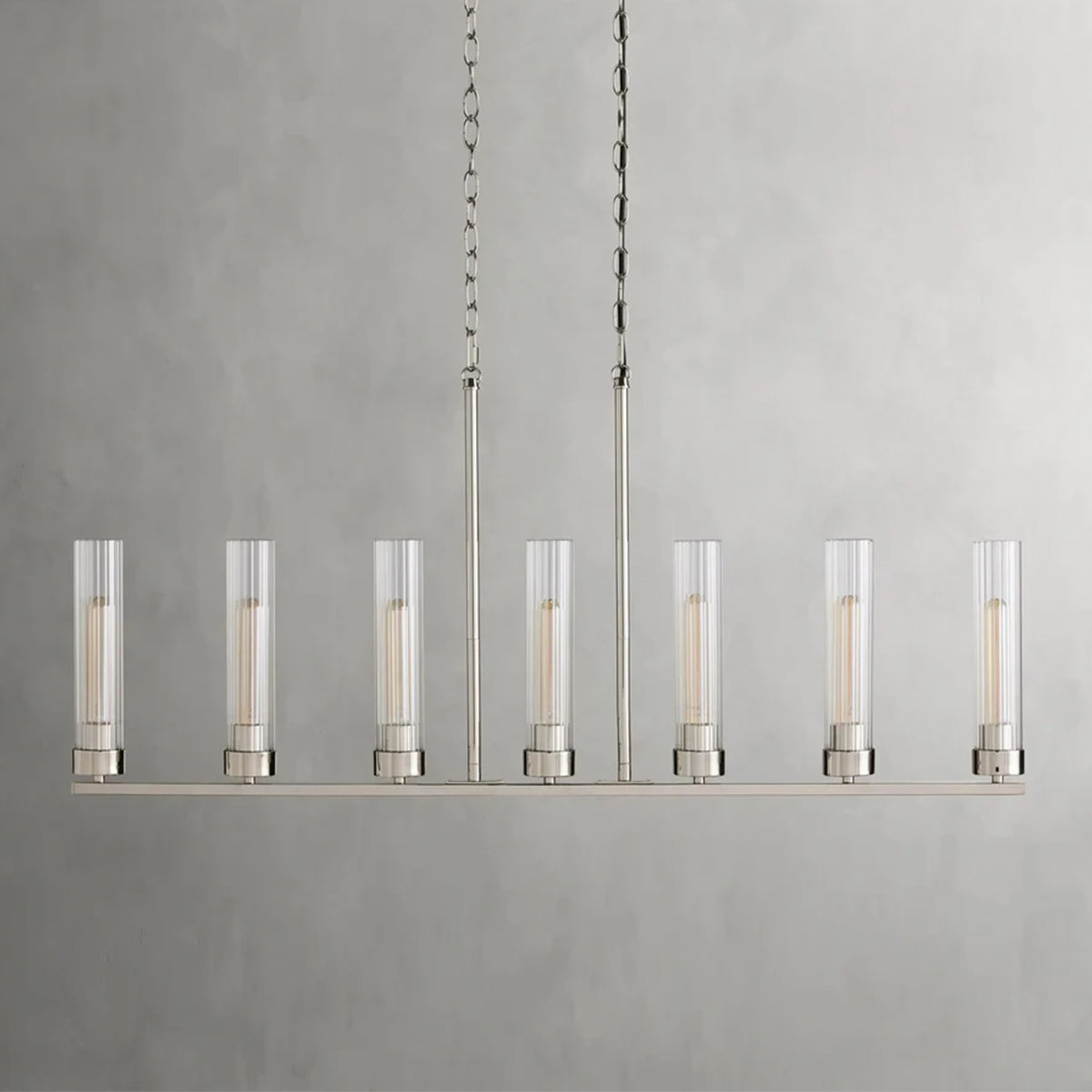 Andreas Glass Linear Chandelier Lighting