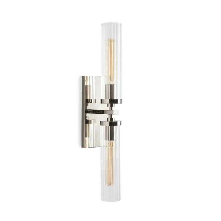Andreas Glass Modern Wall Lamp 2 Light