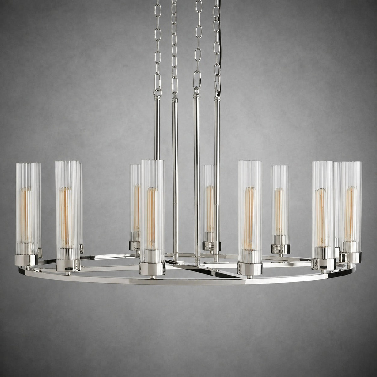 Andreas Round Glass Chandelier 30"W 40"W