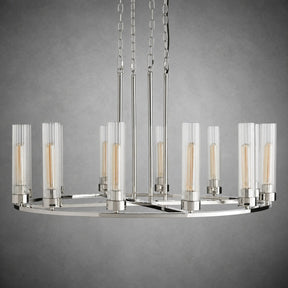Andreas Round Glass Chandelier 30"W 40"W
