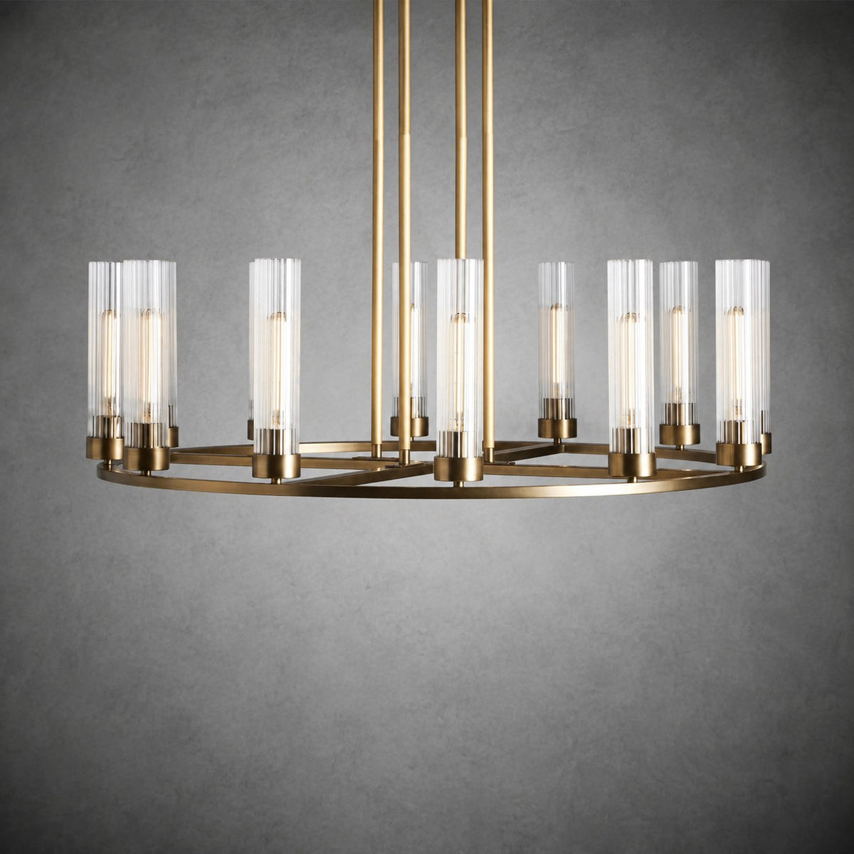 Andreas Round Glass Chandelier 30"W 40"W