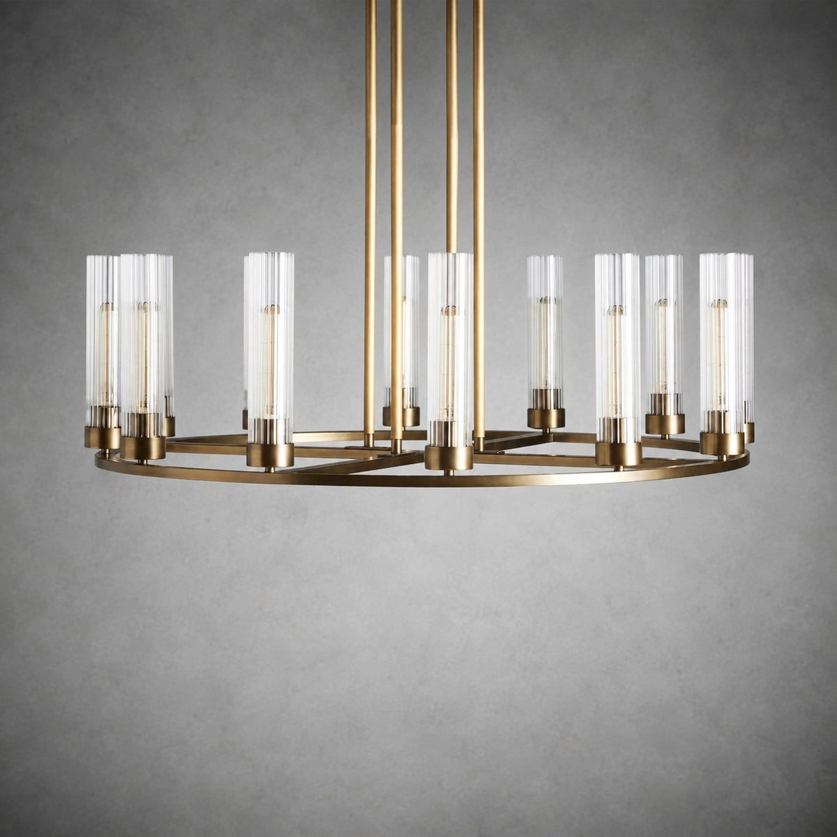 Andreas Round Glass Chandelier 30"W 40"W