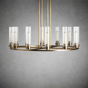 Andreas Round Glass Chandelier 30"W 40"W