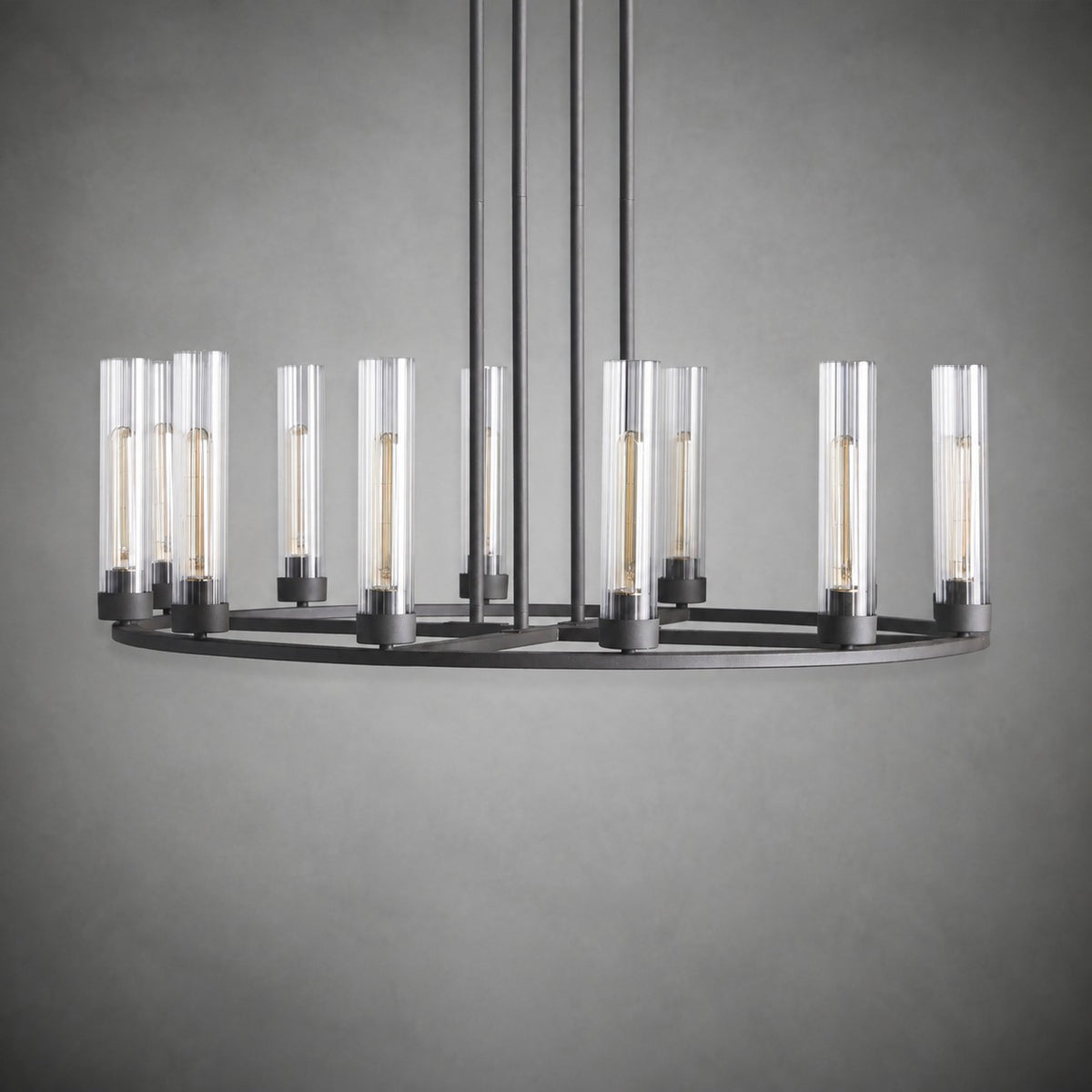 Andreas Round Glass Chandelier 30"W 40"W