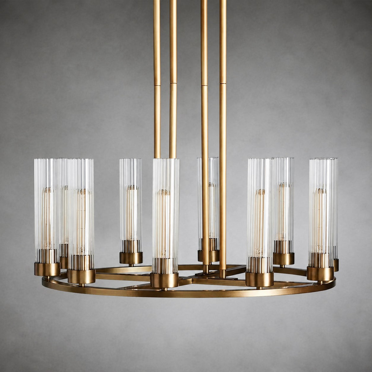 Andreas Round Glass Chandelier 30"W 40"W