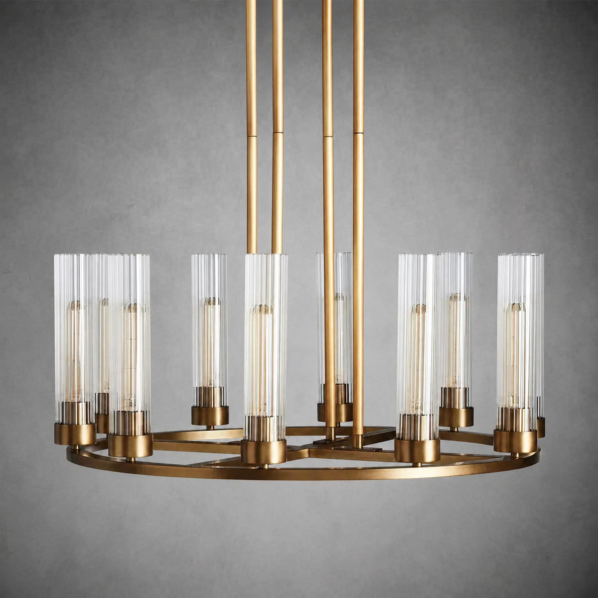 Andreas Round Glass Chandelier 30"W 40"W