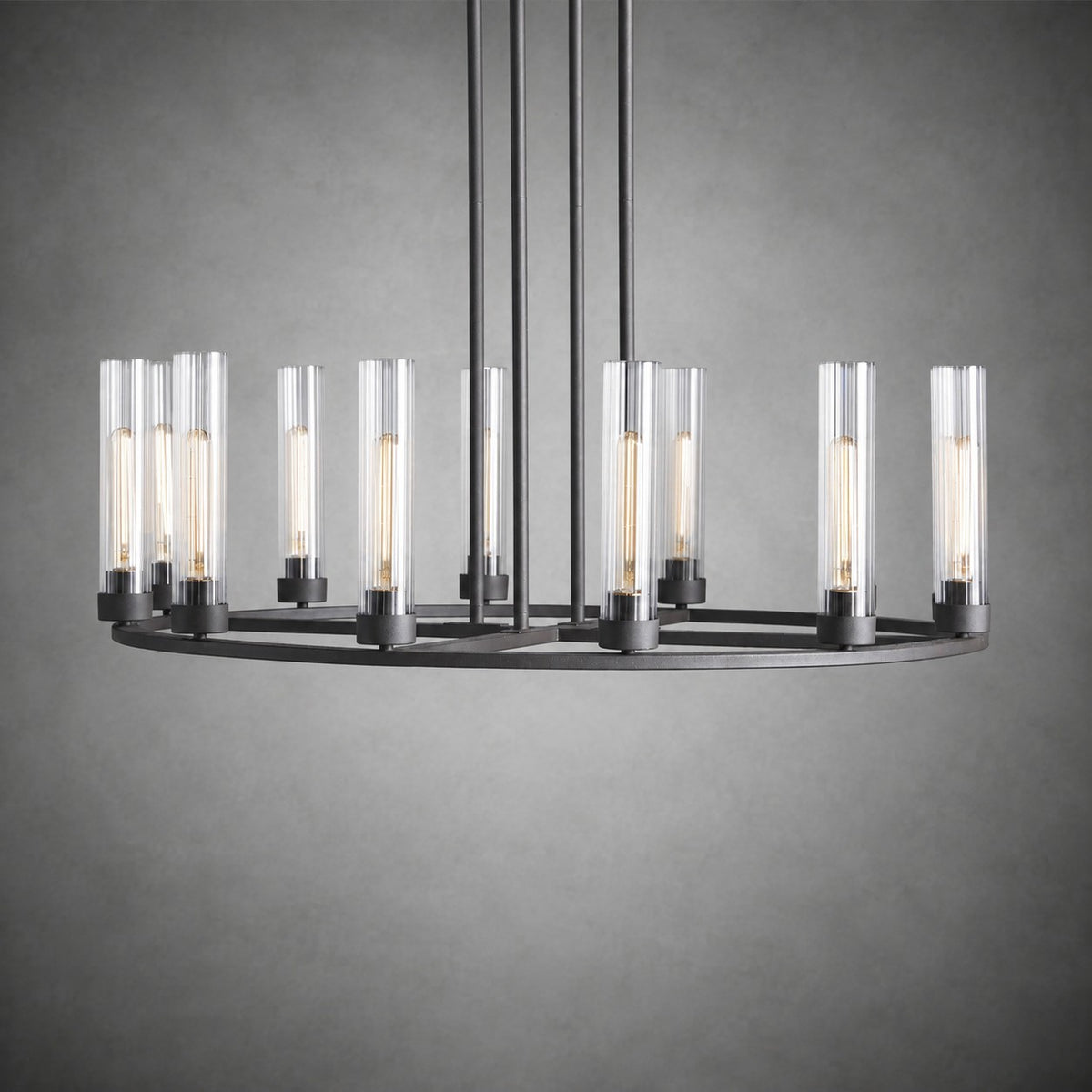 Andreas Round Glass Chandelier 30"W 40"W