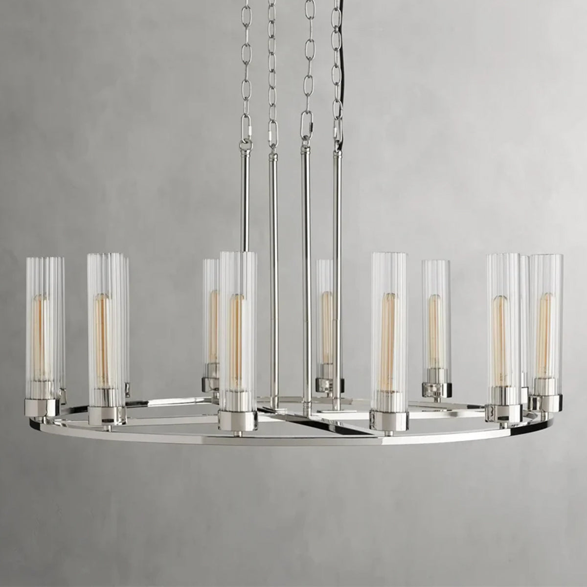 Andreas Round Glass Chandelier 30"W 40"W