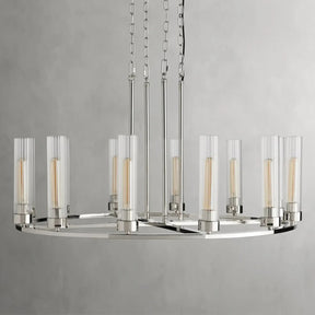 Andreas Round Glass Chandelier 30"W 40"W