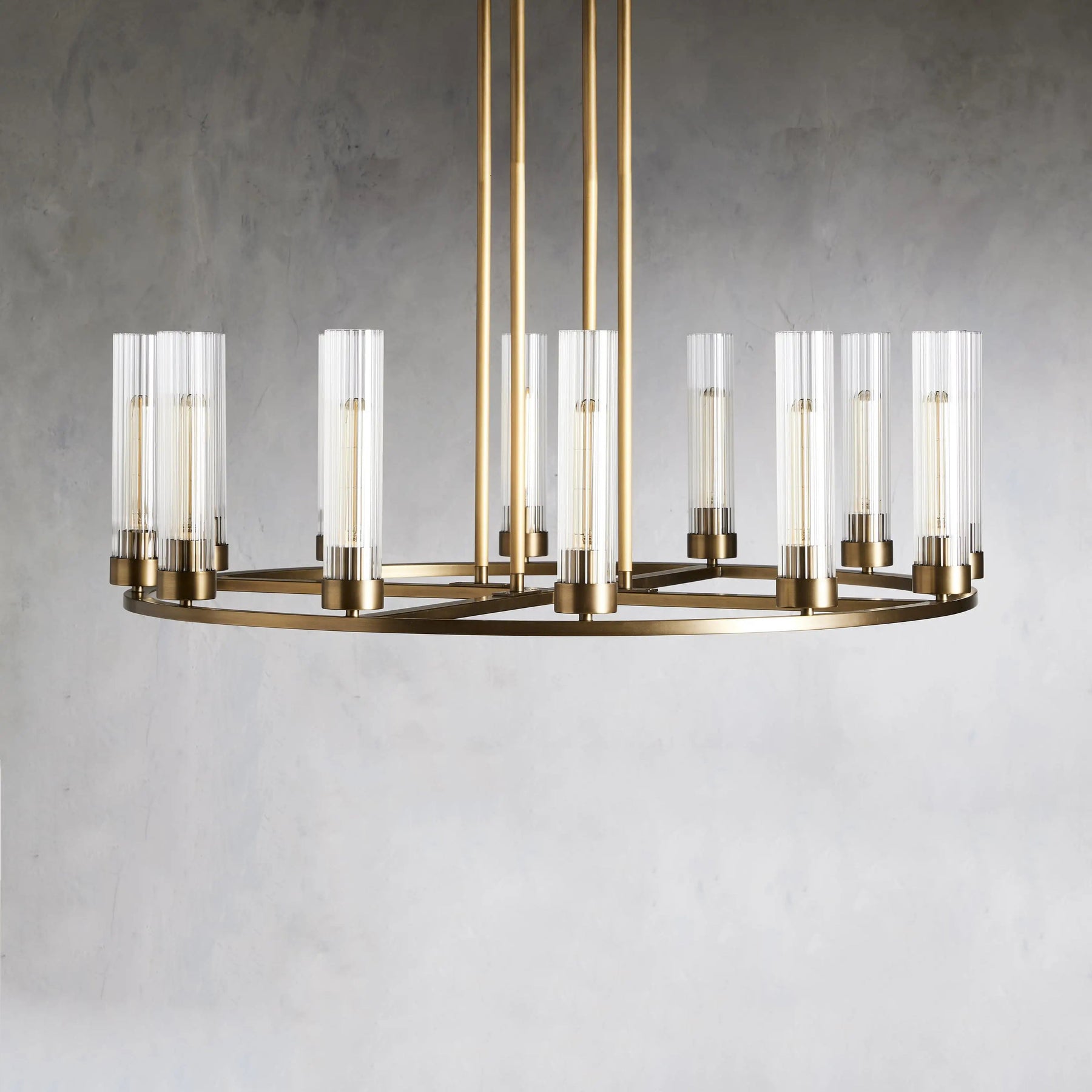 Andreas Round Glass Chandelier 30"W 40"W