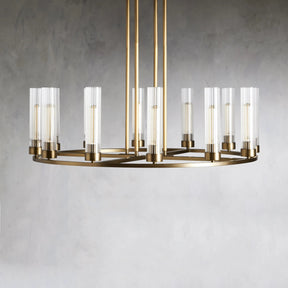 Andreas Round Glass Chandelier 30"W 40"W