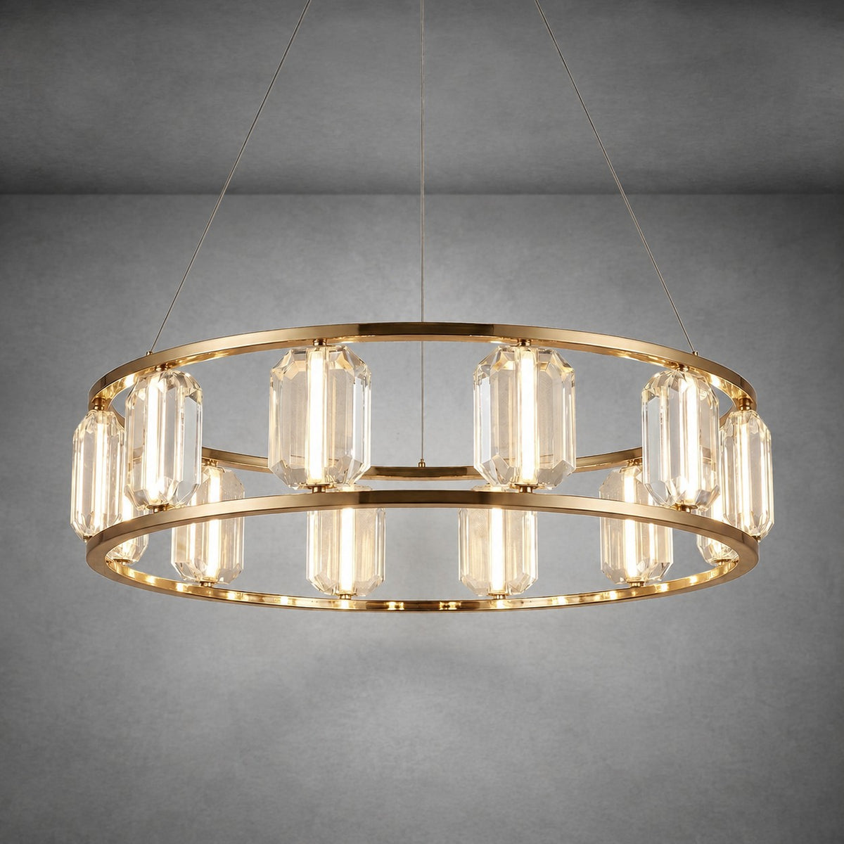 Arcus Contemporary Crystal Chandelier