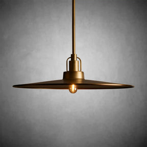 Argent Brass Finish Iron Pendant Light with Opal Glass Dome