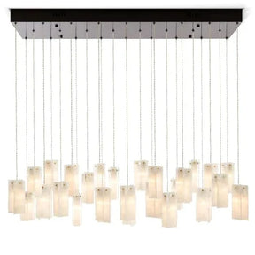 Art Design 1/25/60/84-Light Colorful Rectangle Cluster Glass Tile Pendant/Chandelier