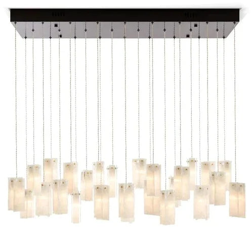 Art Design 1/25/60/84-Light Colorful Rectangle Cluster Glass Tile Pendant/Chandelier