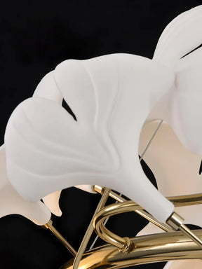 Art Design Ceramic Ginkgo Chandelier for Living Room/Staircase/Entryway/Foyer