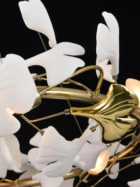 Art Design Ceramic Ginkgo Chandelier for Living Room/Staircase/Entryway/Foyer