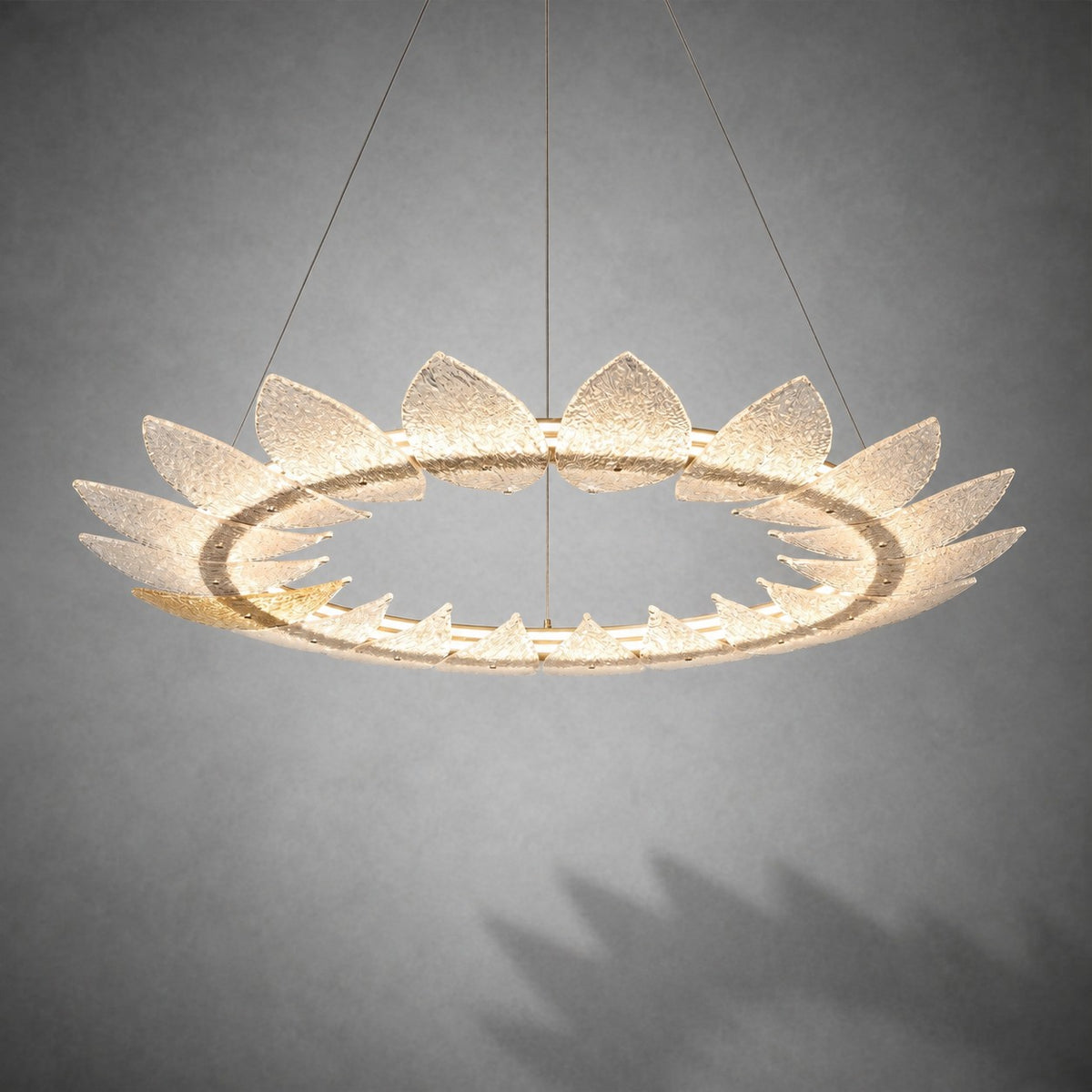 Aster Modern Glass Ring Chandelier