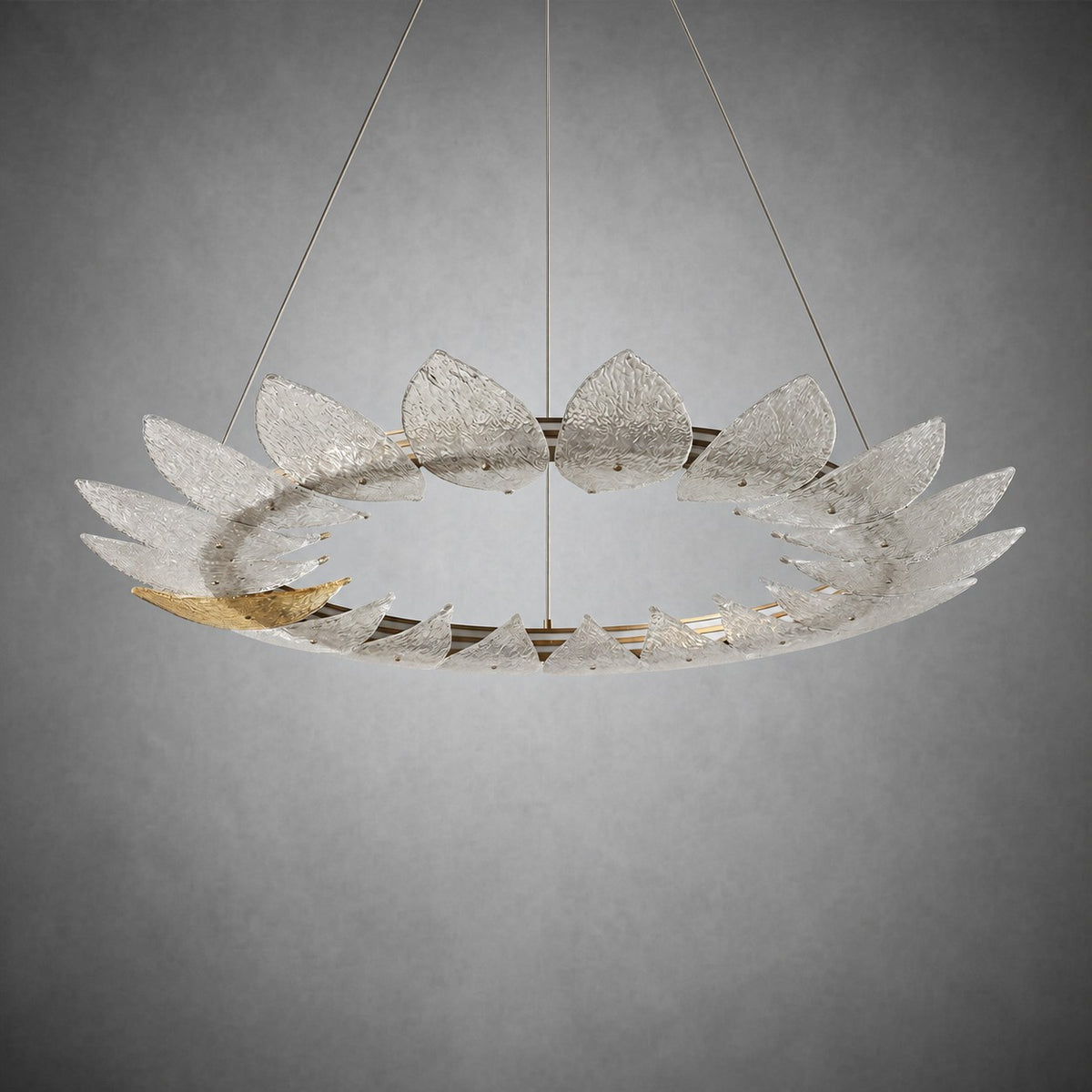 Aster Modern Glass Ring Chandelier