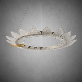 Aster Modern Glass Ring Chandelier
