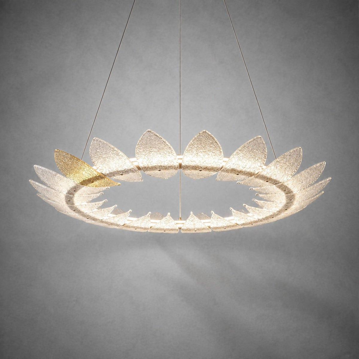 Aster Modern Glass Ring Chandelier