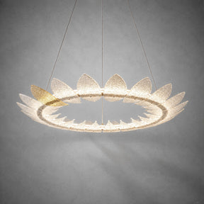 Aster Modern Glass Ring Chandelier