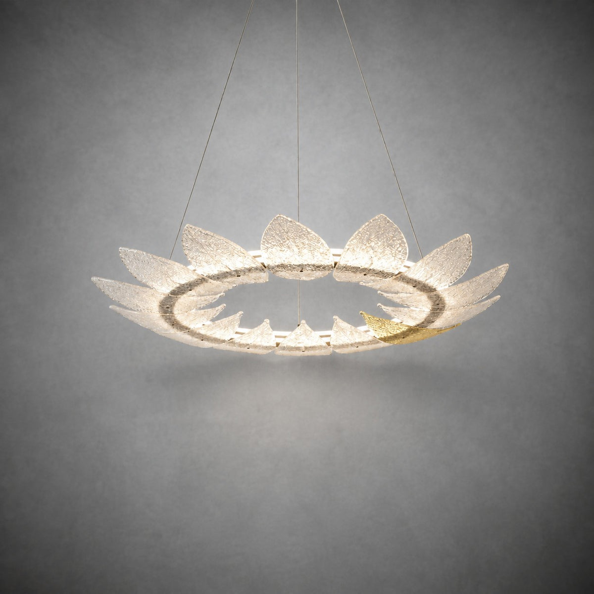 Aster Modern Glass Ring Chandelier