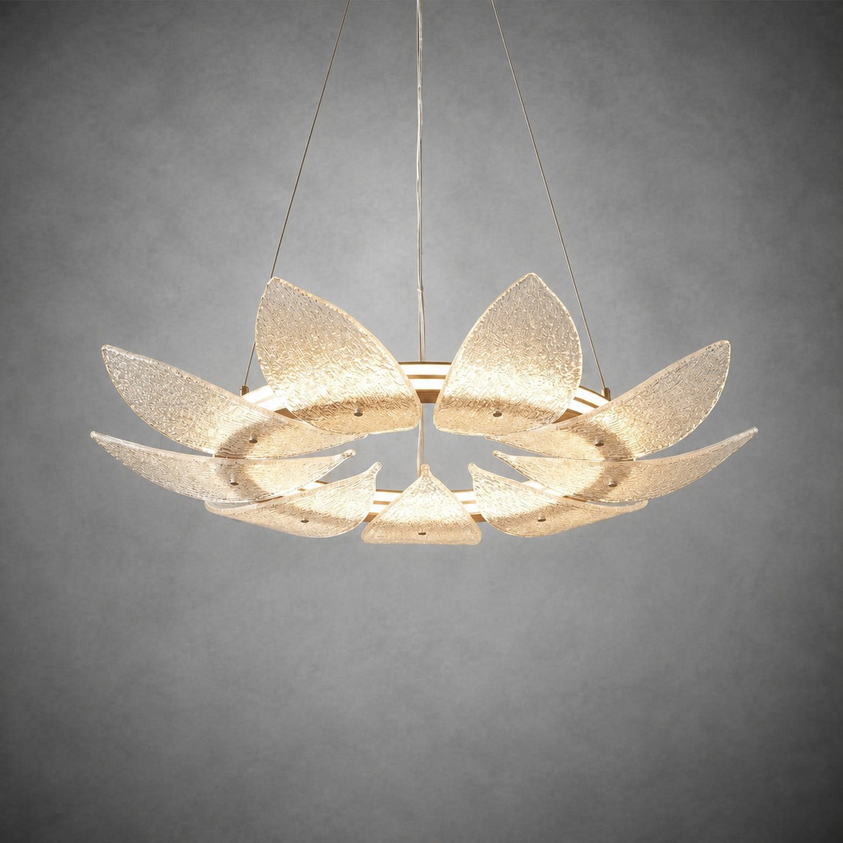 Aster Modern Glass Ring Chandelier