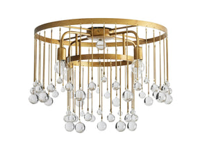 Aubrey Crystal Ball Flushmount Lamp